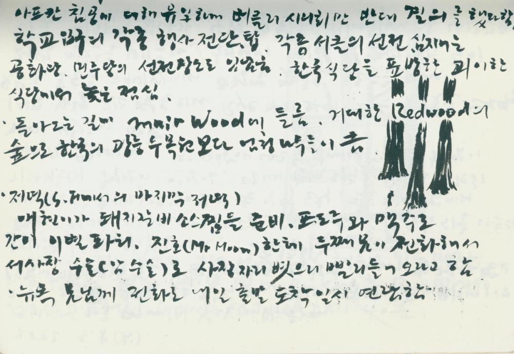 2002년 미국 안식년 전후 김정헌 작가노트