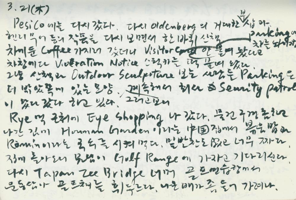 2002년 미국 안식년 전후 김정헌 작가노트