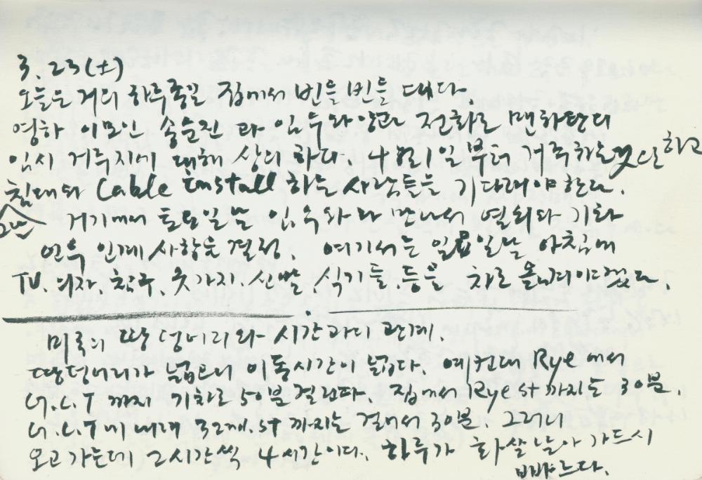 2002년 미국 안식년 전후 김정헌 작가노트