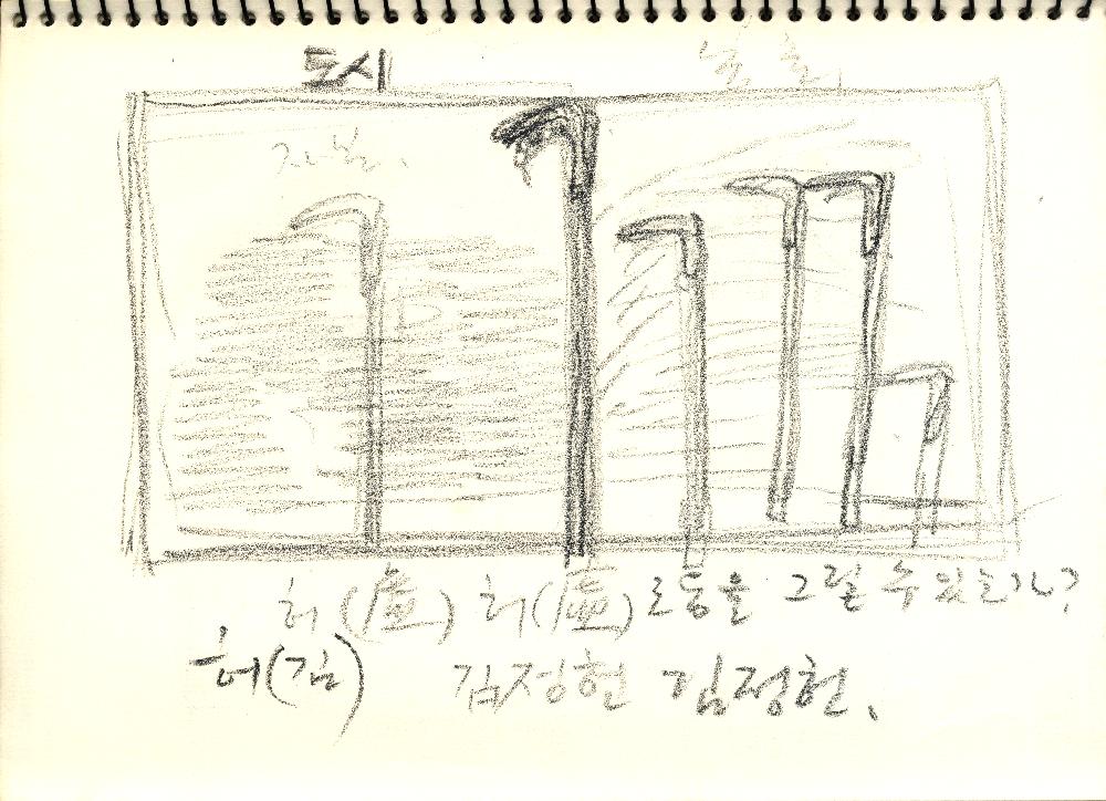 1990년대 김정헌의 작가노트_ [작업구상 에스키스]