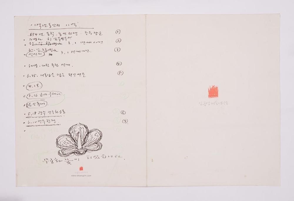 1990년대 임옥상이 김정헌에게 보낸 연말연시 카드 1