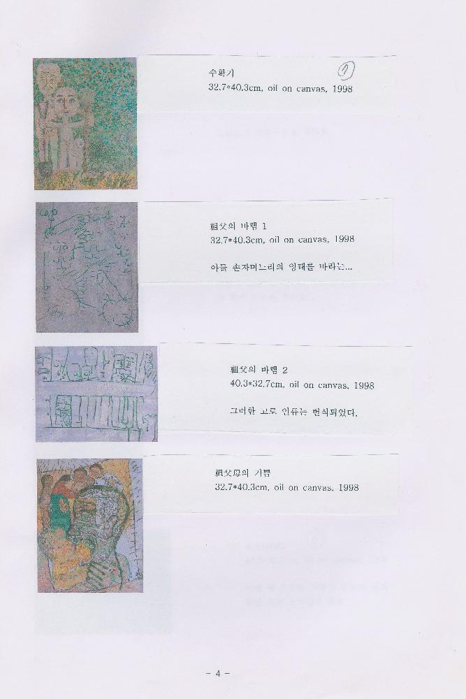 「임동식 1998-무인년-유화드로잉 시리즈」 메모 6