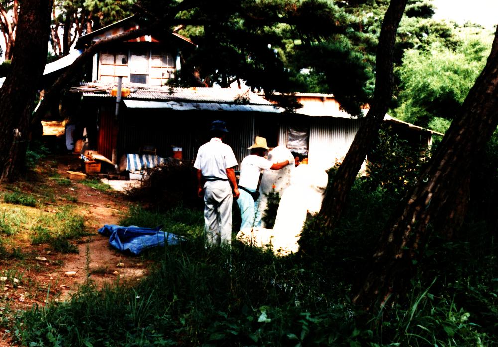 1991년 《금강에서의 국제자연미술전》 야외 전시장 철거 사진 2