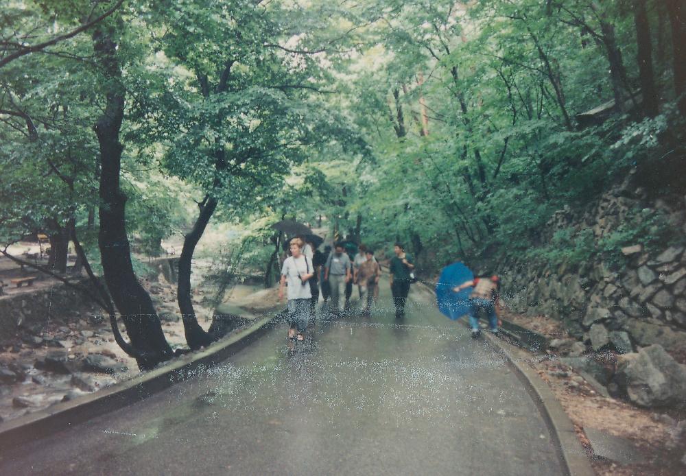 1991년 《금강에서의 국제자연미술전》 국외 참여 작가 문화 답사 현장 사진