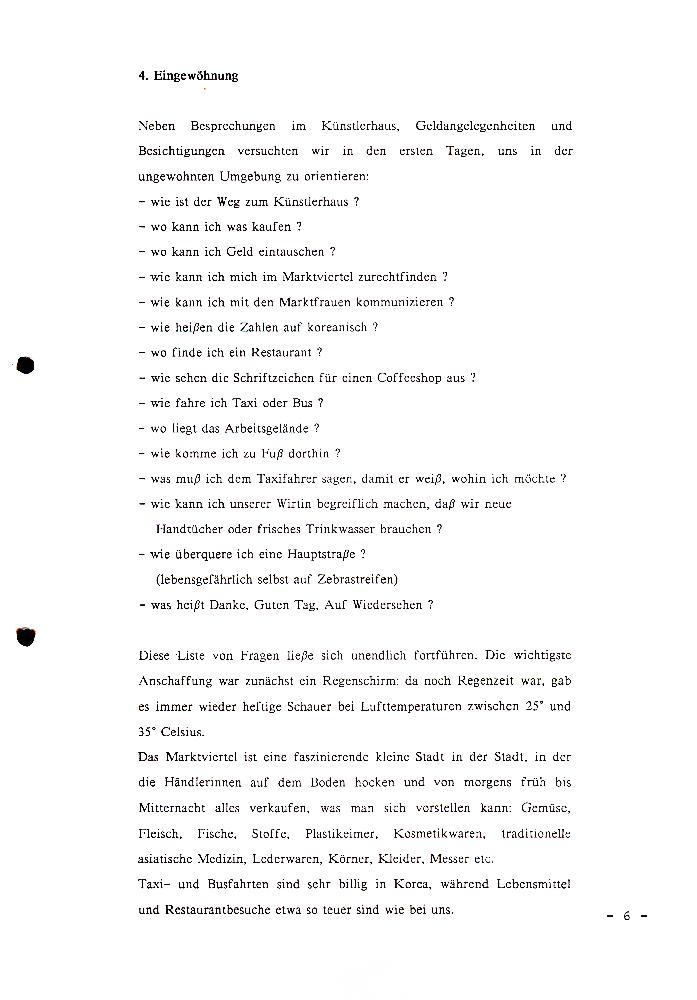 1991년 《여름 금강에서의 국제자연미술전》 인켄 노이에만 볼젠(Inken N. Woldsen)의 심포지엄 참가 보고서 8