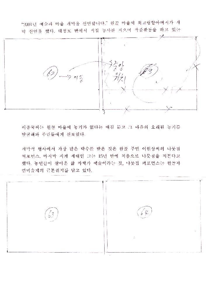 《예술과 마을》 도록 편집 기획안