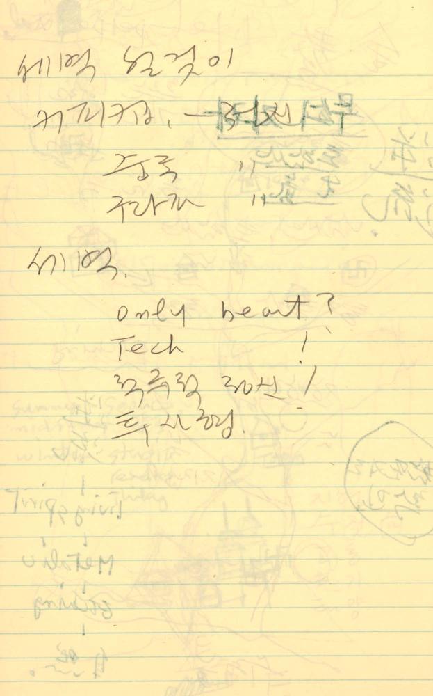 1986년부터 1987년까지 김차섭 구상노트