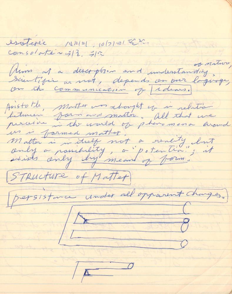 1977년 김차섭 구상노트 1