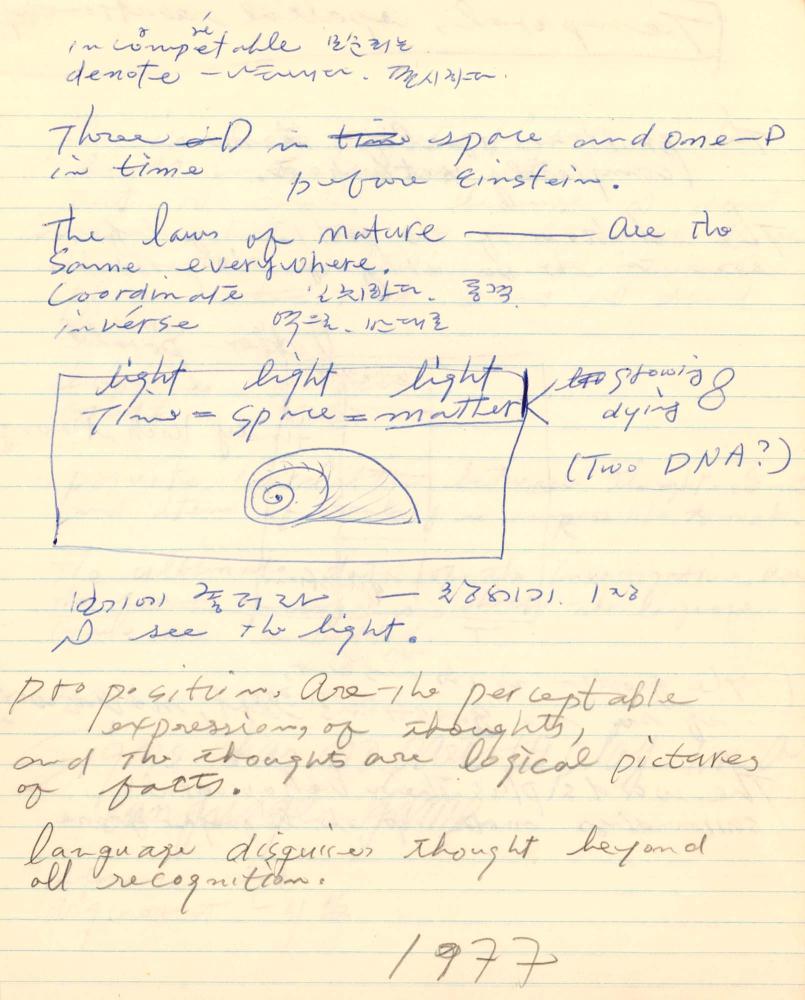 1977년 김차섭 구상노트 1