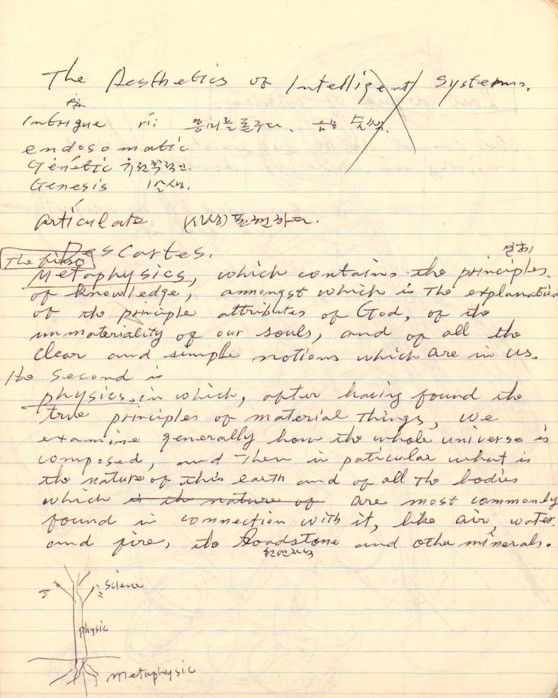 1977년 김차섭 구상노트 1