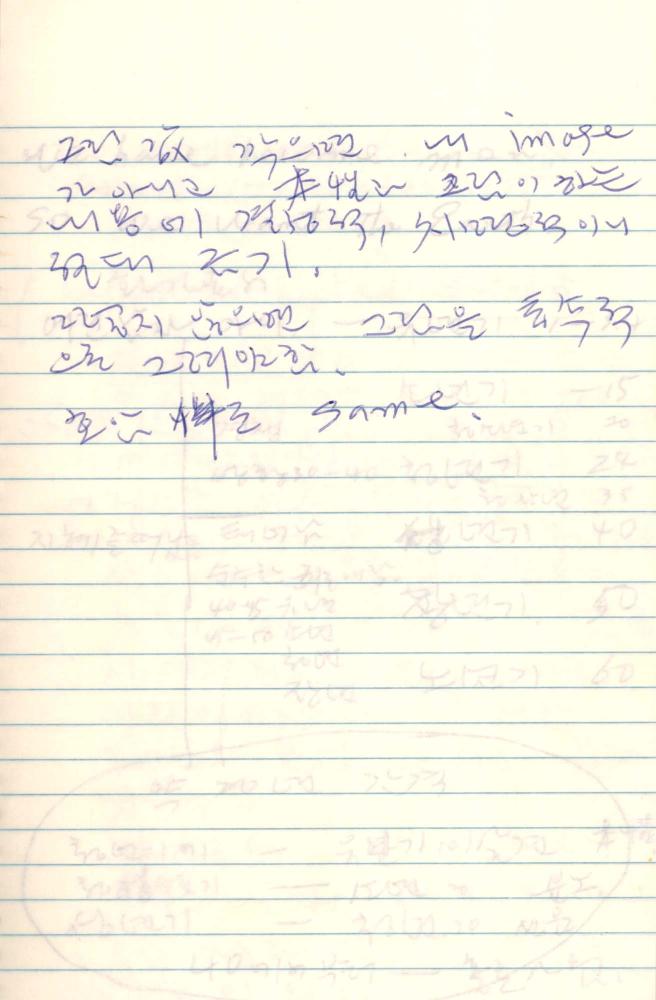 1987년 김차섭 구상노트 1