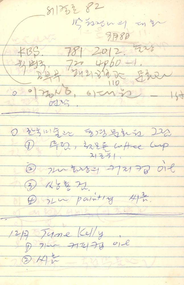 1987년 김차섭 구상노트 1
