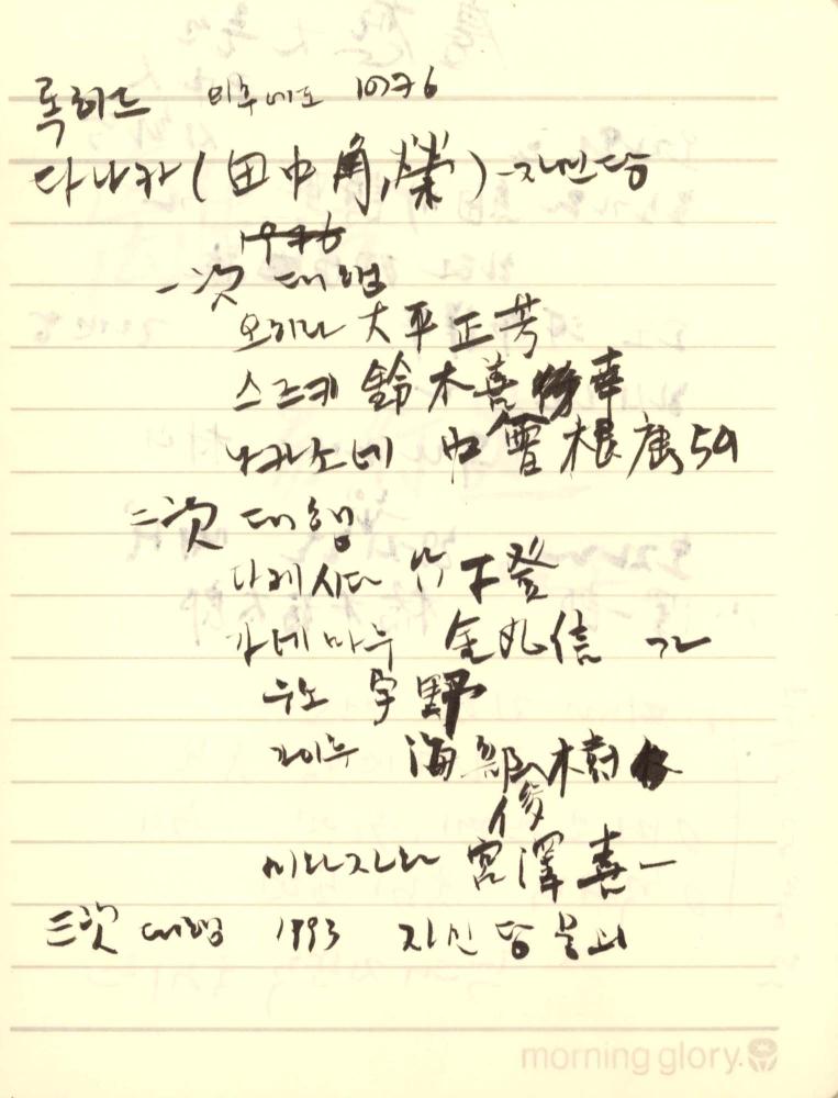 1996년 김차섭 구상노트 1