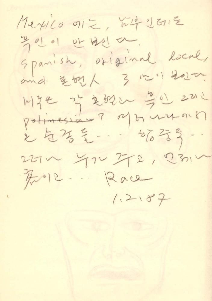 1987년 김차섭 구상노트 2