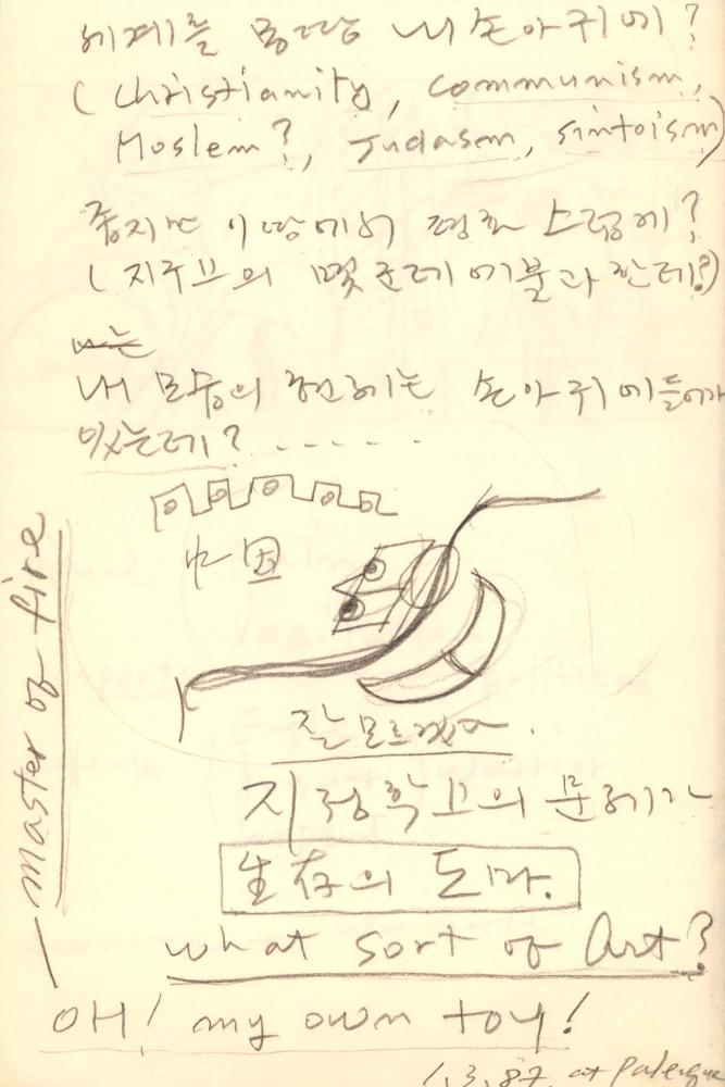 1987년 김차섭 구상노트 2