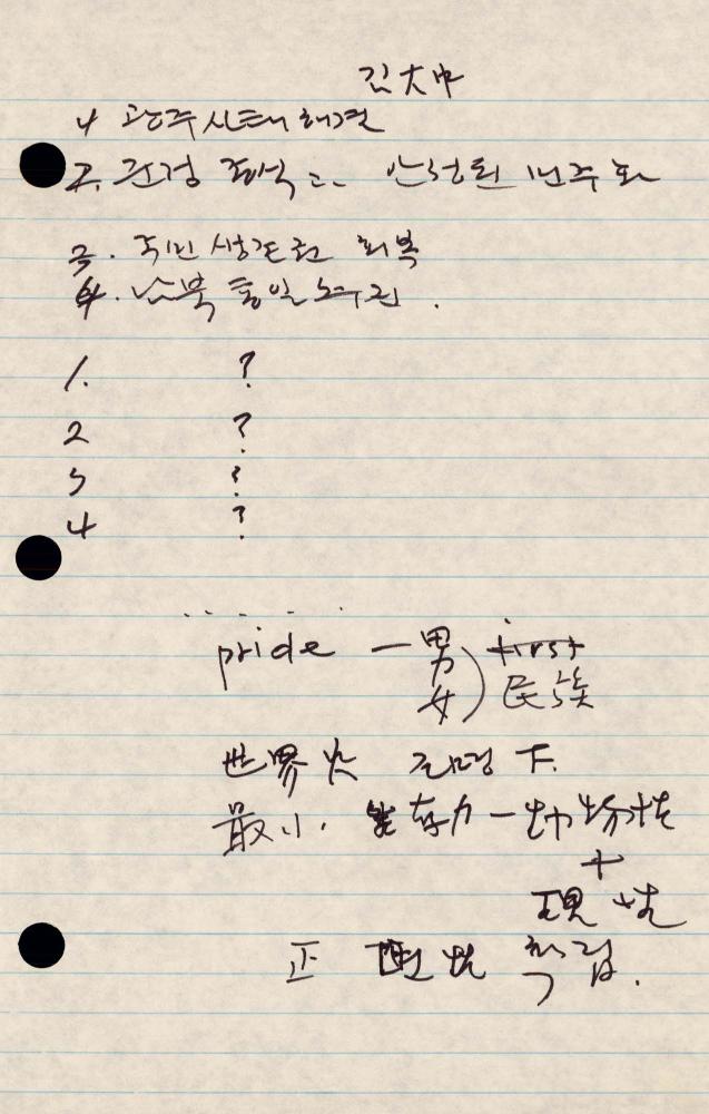 1989년 김차섭 구상노트 1