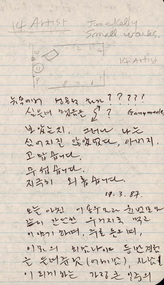 1989년 김차섭 구상노트 1