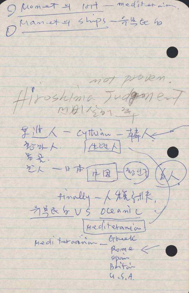 1989년 김차섭 구상노트 1
