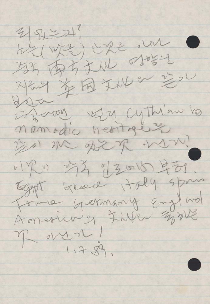 1989년 김차섭 구상노트 1