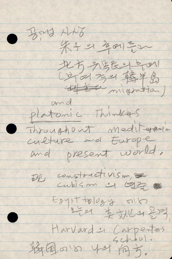 1989년 김차섭 구상노트 1