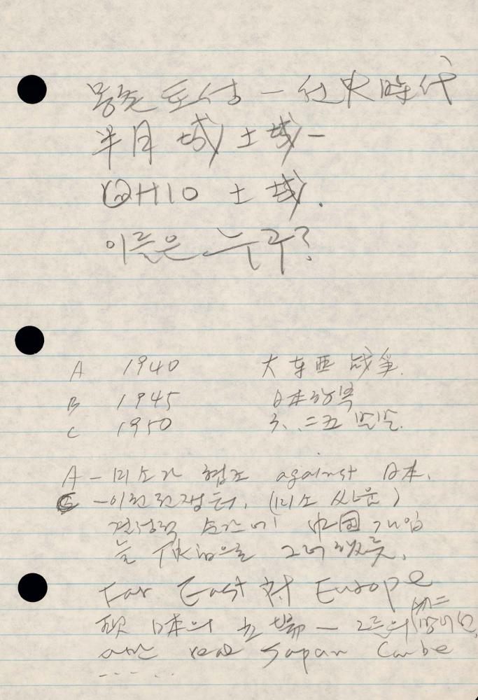 1989년 김차섭 구상노트 1