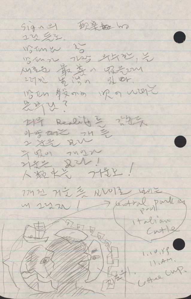 1989년 김차섭 구상노트 1