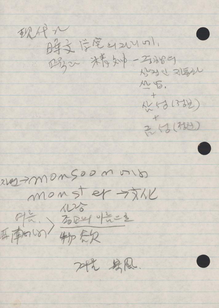 1989년 김차섭 구상노트 1