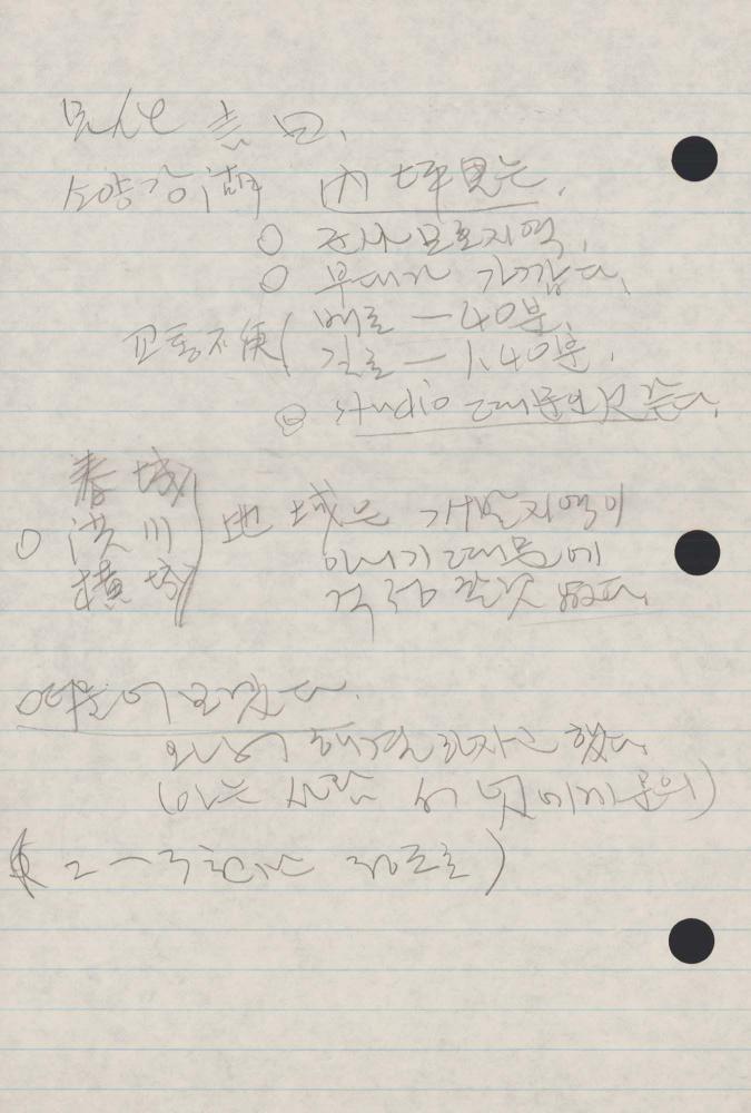 1989년 김차섭 구상노트 1