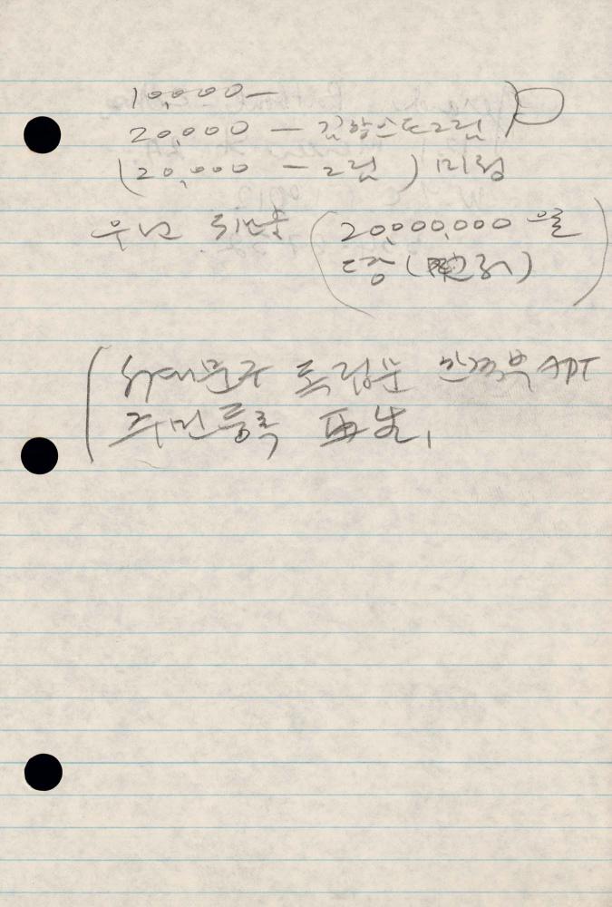 1989년 김차섭 구상노트 1