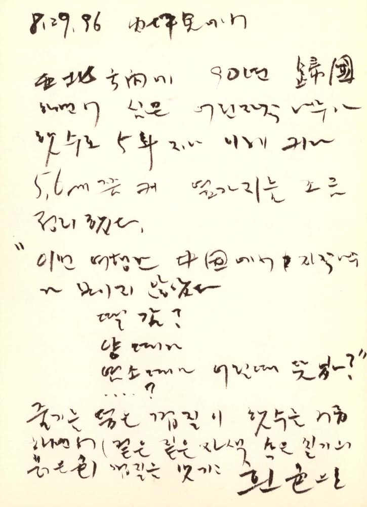 1996년 김차섭 구상노트 3