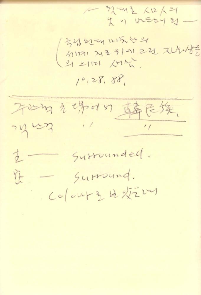 1988년 김차섭 구상노트 1