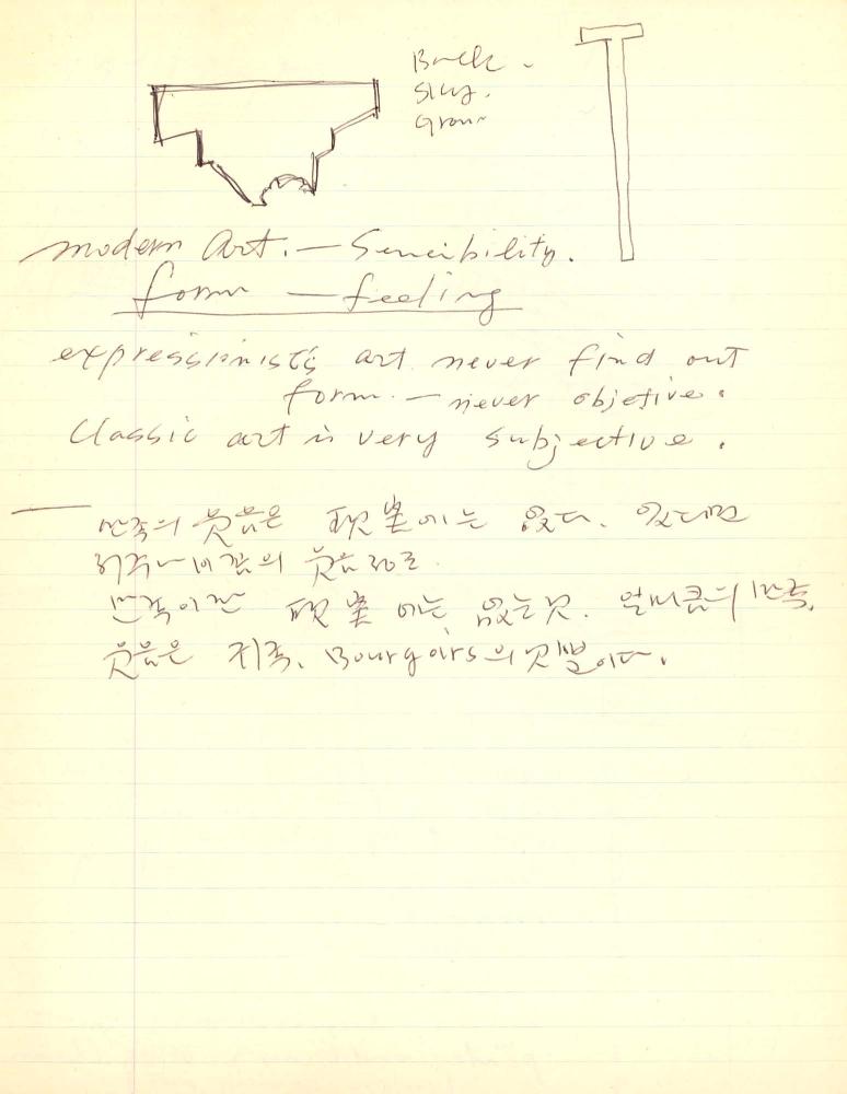 1975년 김차섭 구상노트 1