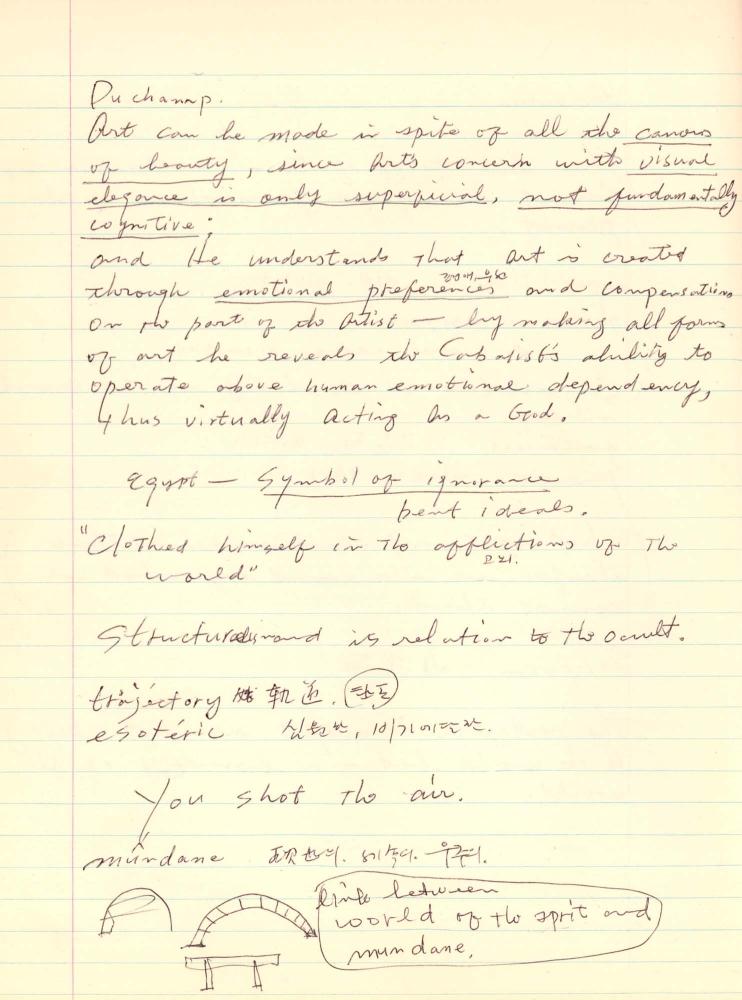 1977년부터 1978년까지 김차섭 구상노트