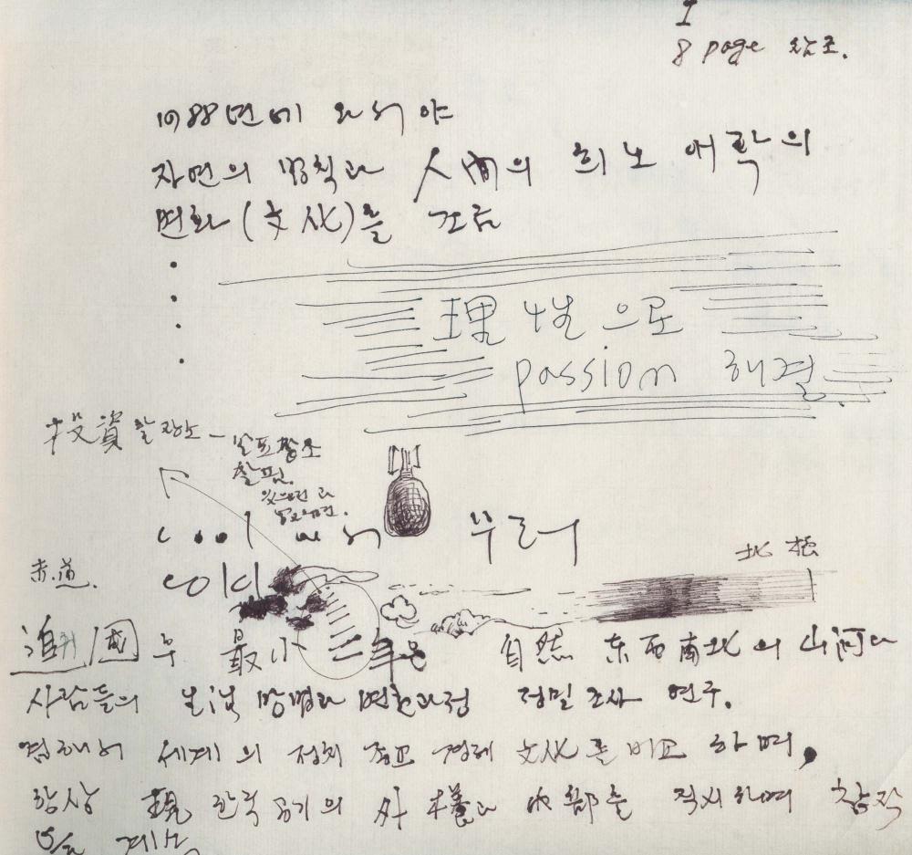 1988년 김차섭 구상노트 9
