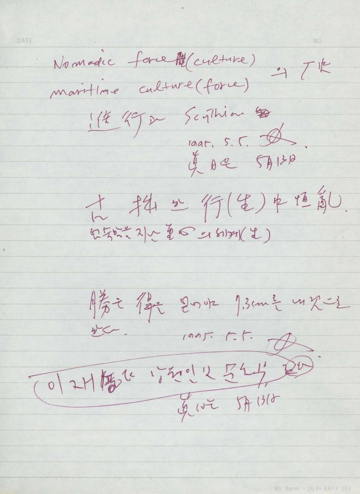 1995년 김차섭 구상노트 3