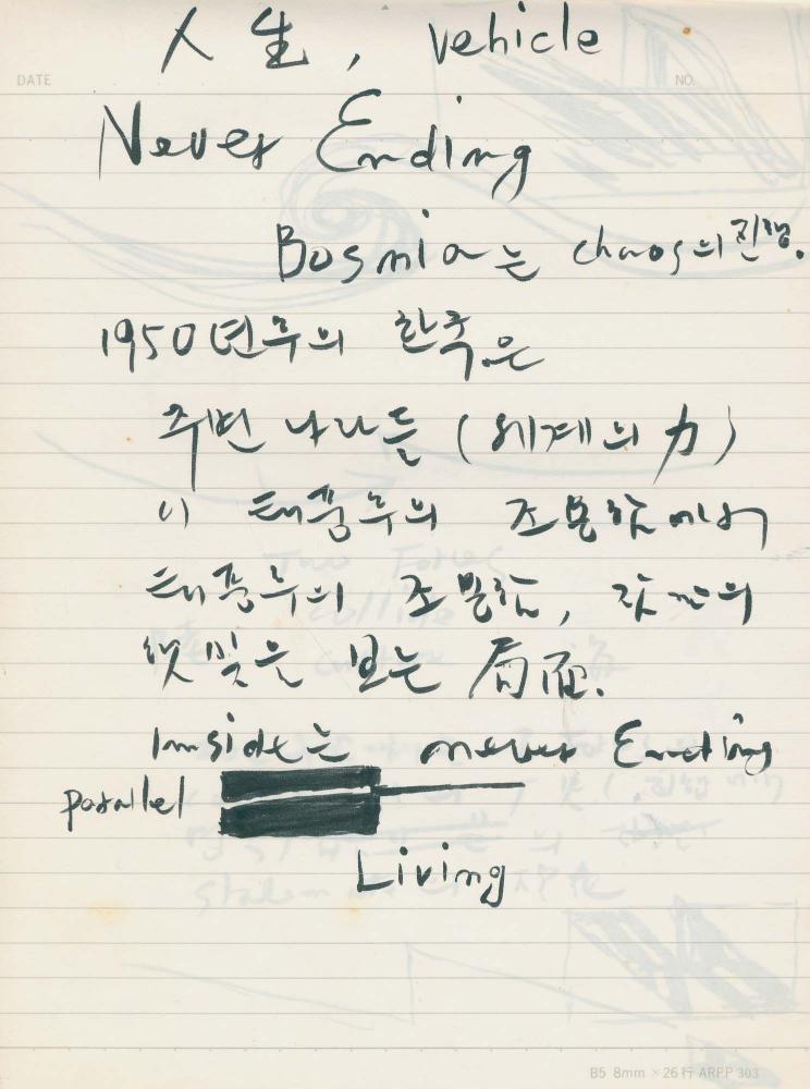 1995년 김차섭 구상노트 3