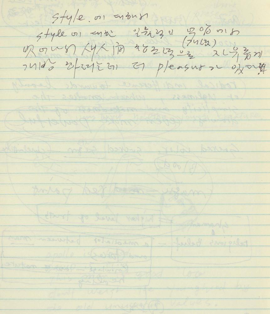 1984년 김차섭 구상노트 1
