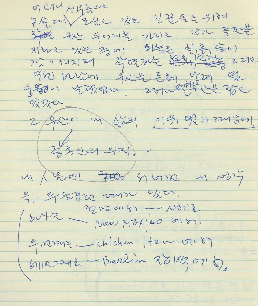 1984년 김차섭 구상노트 1