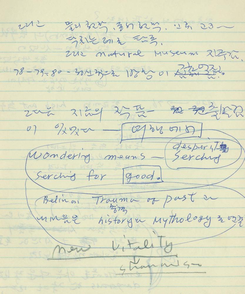 1984년 김차섭 구상노트 1
