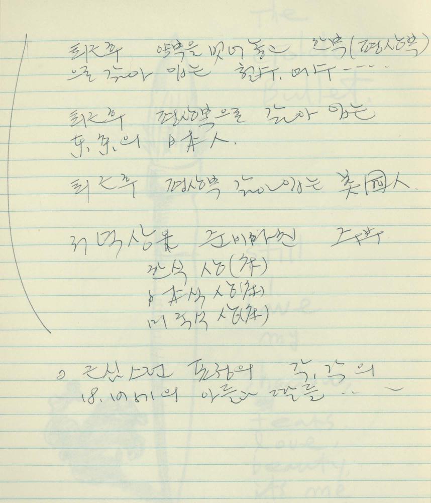 1984년 김차섭 구상노트 1