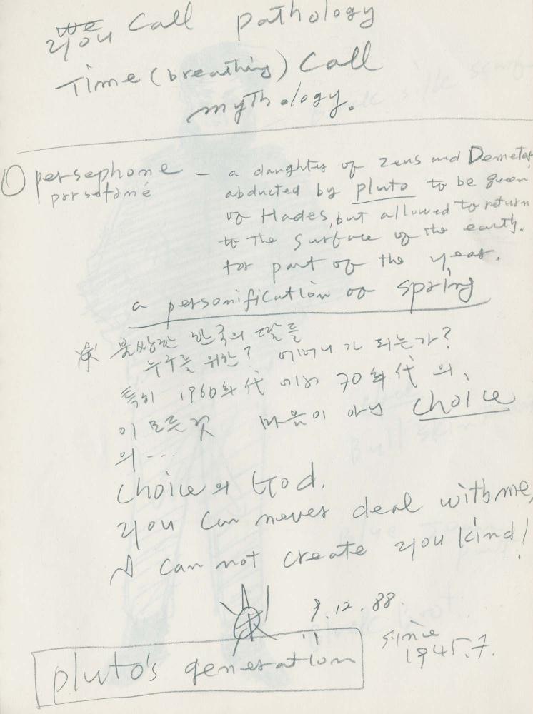 1988년 김차섭 구상노트 2