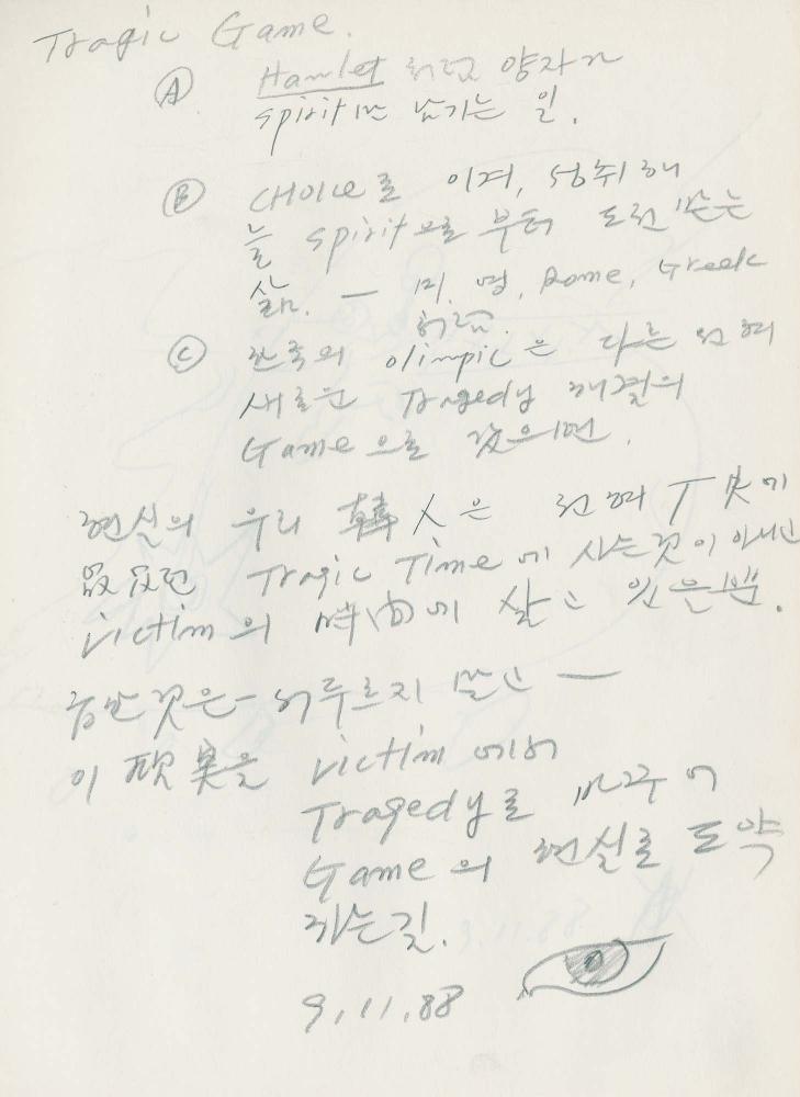 1988년 김차섭 구상노트 2