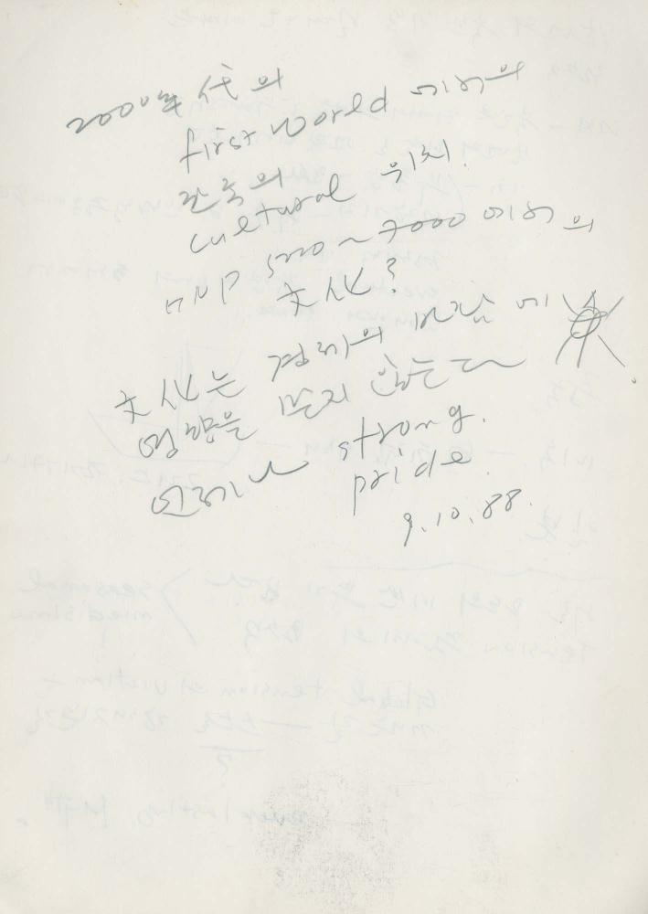 1988년 김차섭 구상노트 2