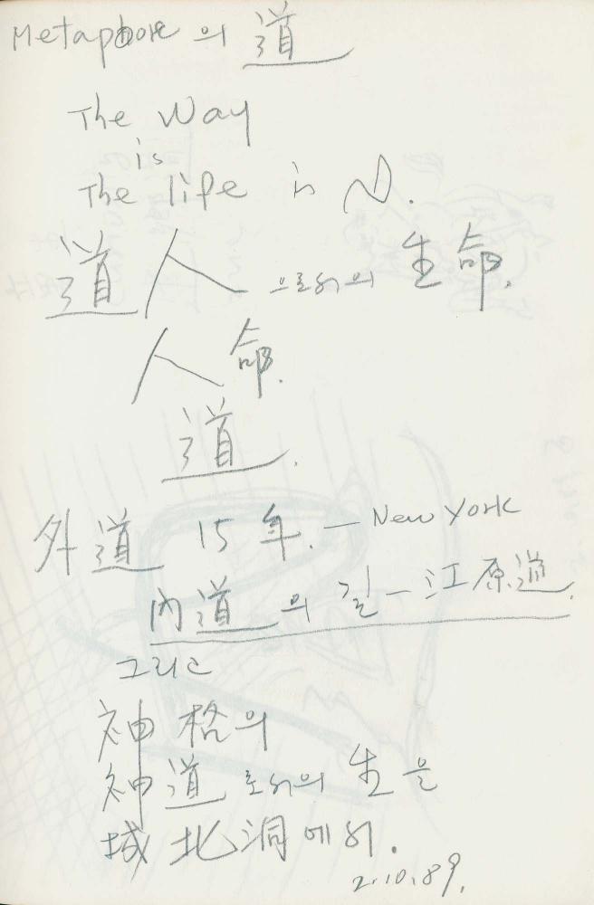 1989년 김차섭 구상노트 2