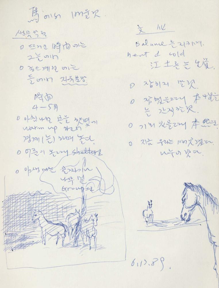 1989년 김차섭 구상노트 2