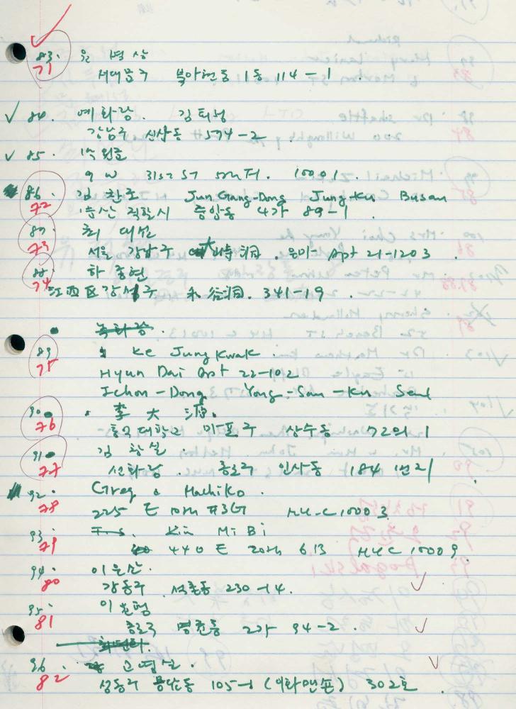 1984년 김차섭 구상노트 2
