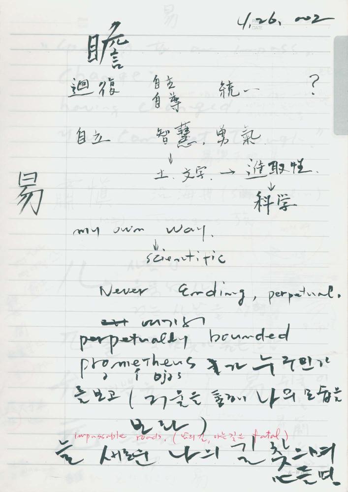 2002년 김차섭 구상노트 1 8