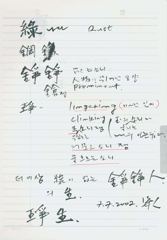 2002년 김차섭 구상노트 1