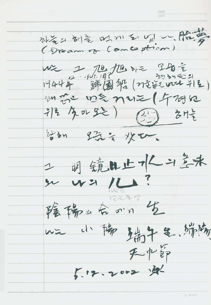 2002년 김차섭 구상노트 1