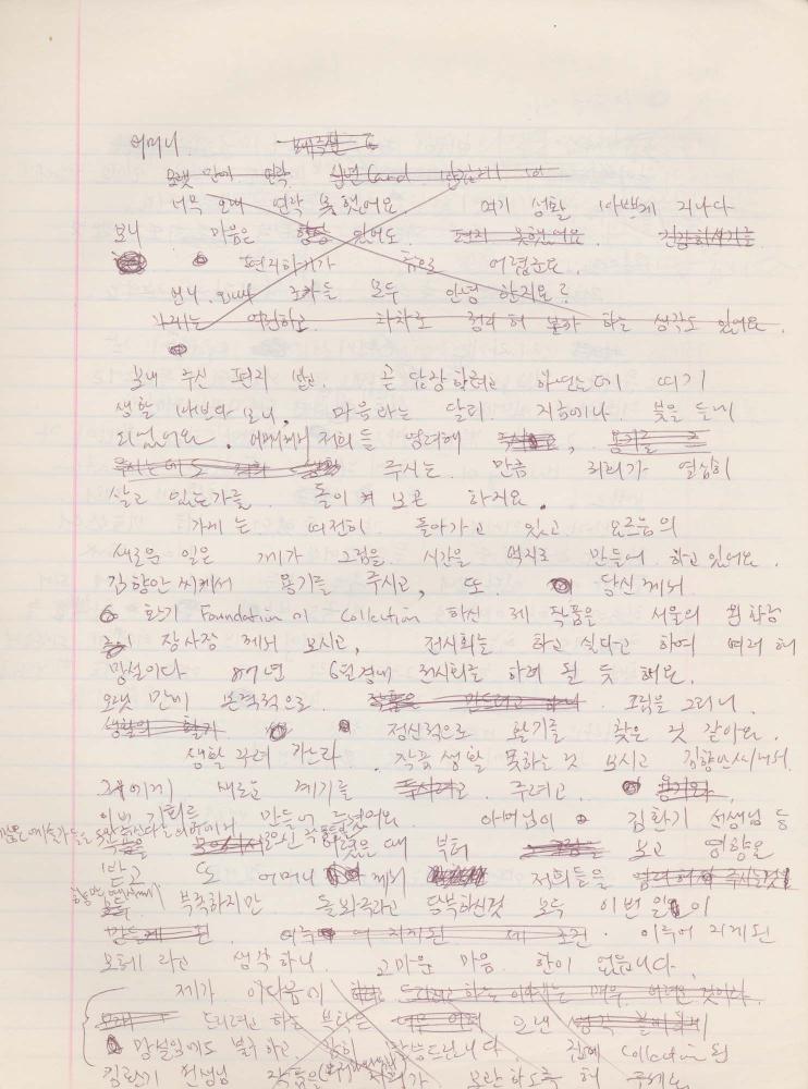 1984년부터 1986년까지 김차섭 구상노트